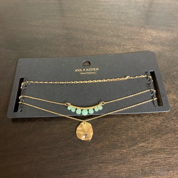 Ava & Aiden Jewelry New Goldtone Multirow Pendant Necklace Poshmark